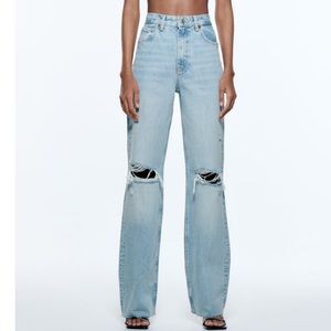 ZARA Wide Leg Hi Rise Jeans